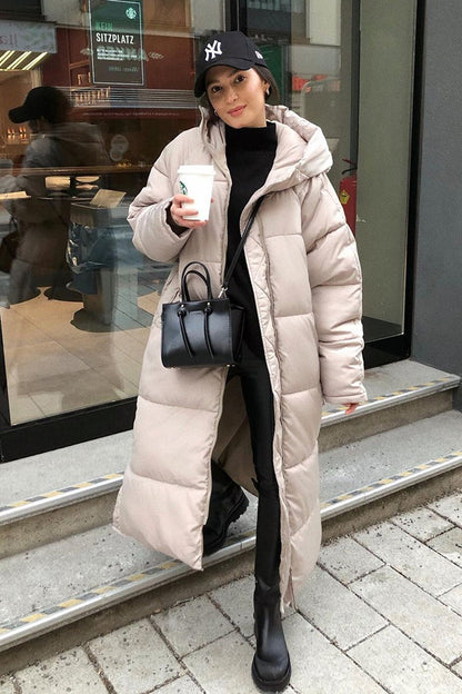 Khloe - Abrigo largo y acolchado para mujeres, caliente en invierno