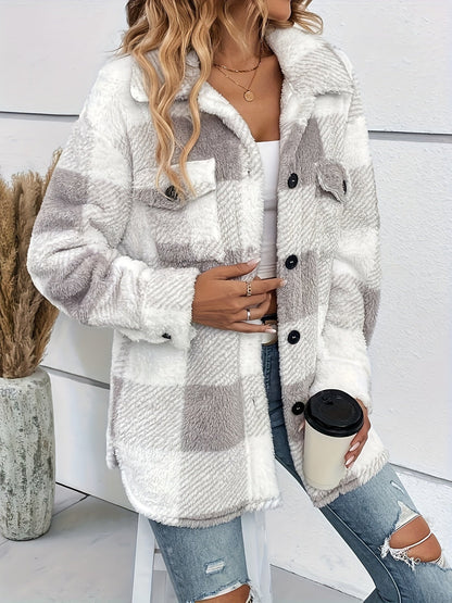 Alice – Chaqueta de Cuadros Felpa