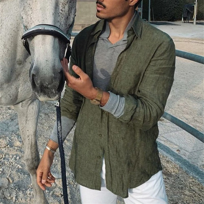 Harlo – Elegante Camisa de Lino para Hombre