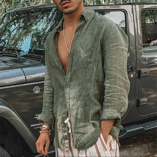 Harlo – Elegante Camisa de Lino para Hombre