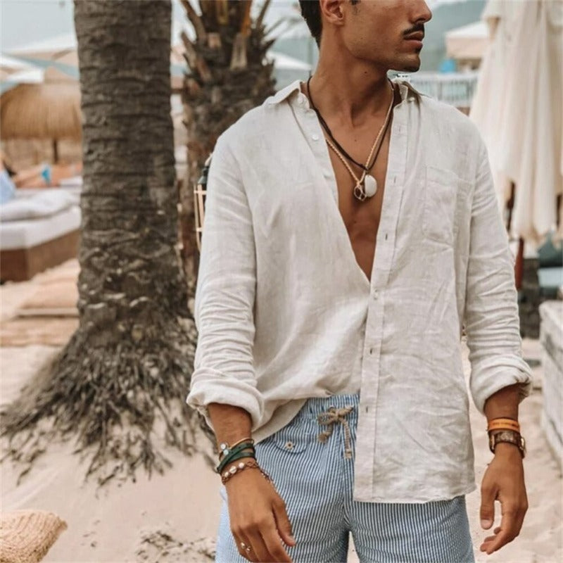 Harlo – Elegante Camisa de Lino para Hombre