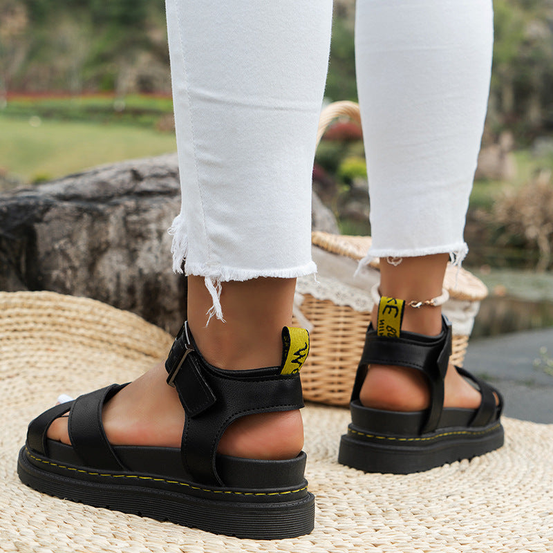Laurelle - Sandalias de gladiador deportivas elegantes con cierre para mujer