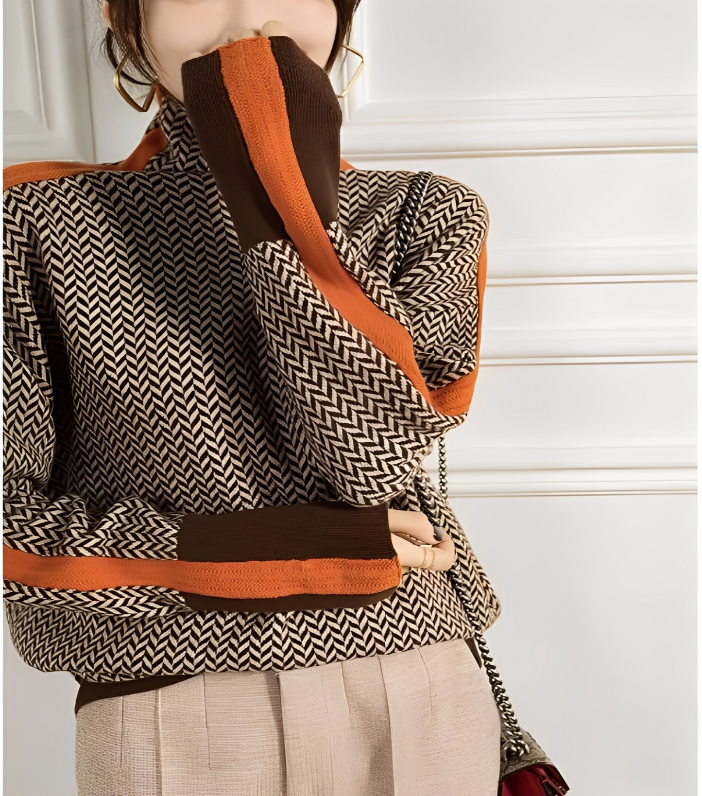 Anita - Suéter elegante de cachemira para mujer con cuello alto