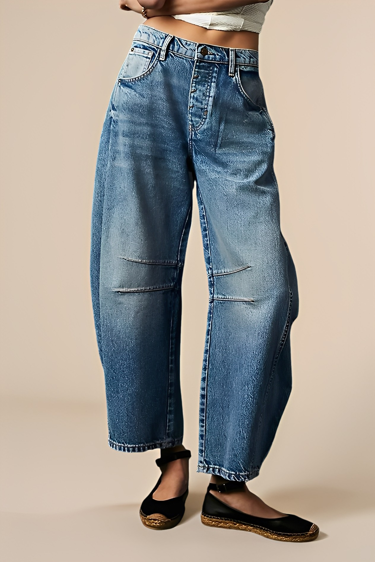 Jocelyn - Jeans anchos y cómodos para mujeres
