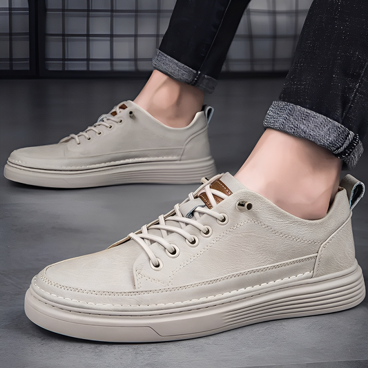 Damion - Zapatillas de Cuero Clásicas para Hombres