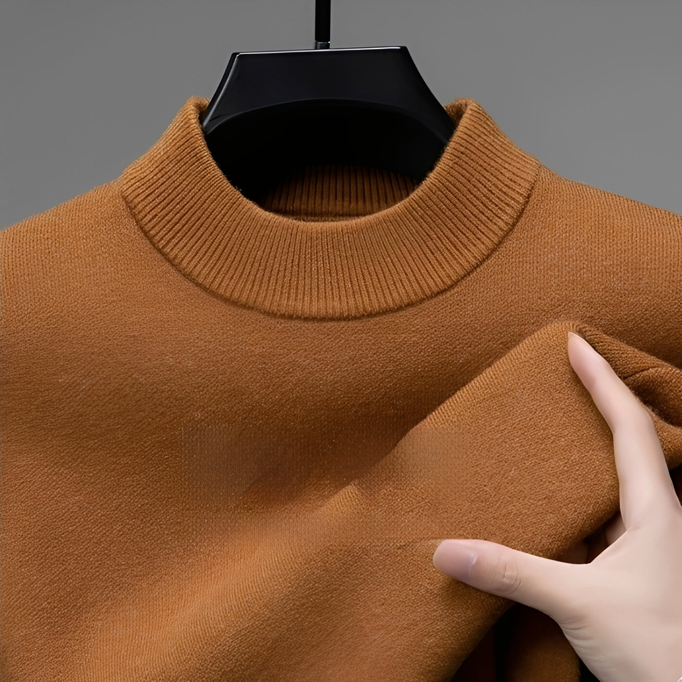 Davis - Suéter casual de cashmere con borde para hombres