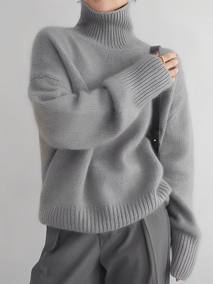 Yvette - Suéter de Cashmere con Cuello Alto para Mujeres