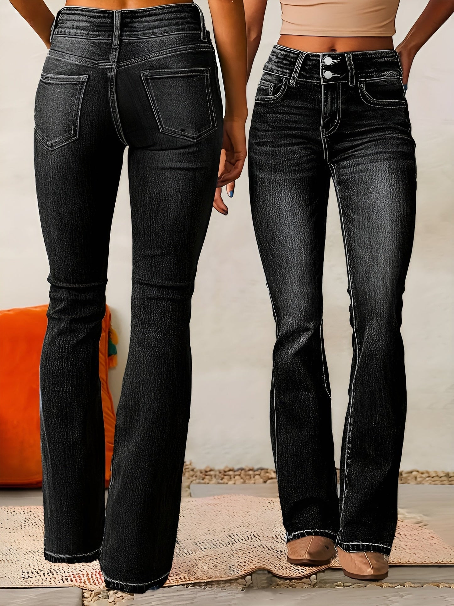 Neely - Jeans altos casuales para mujeres