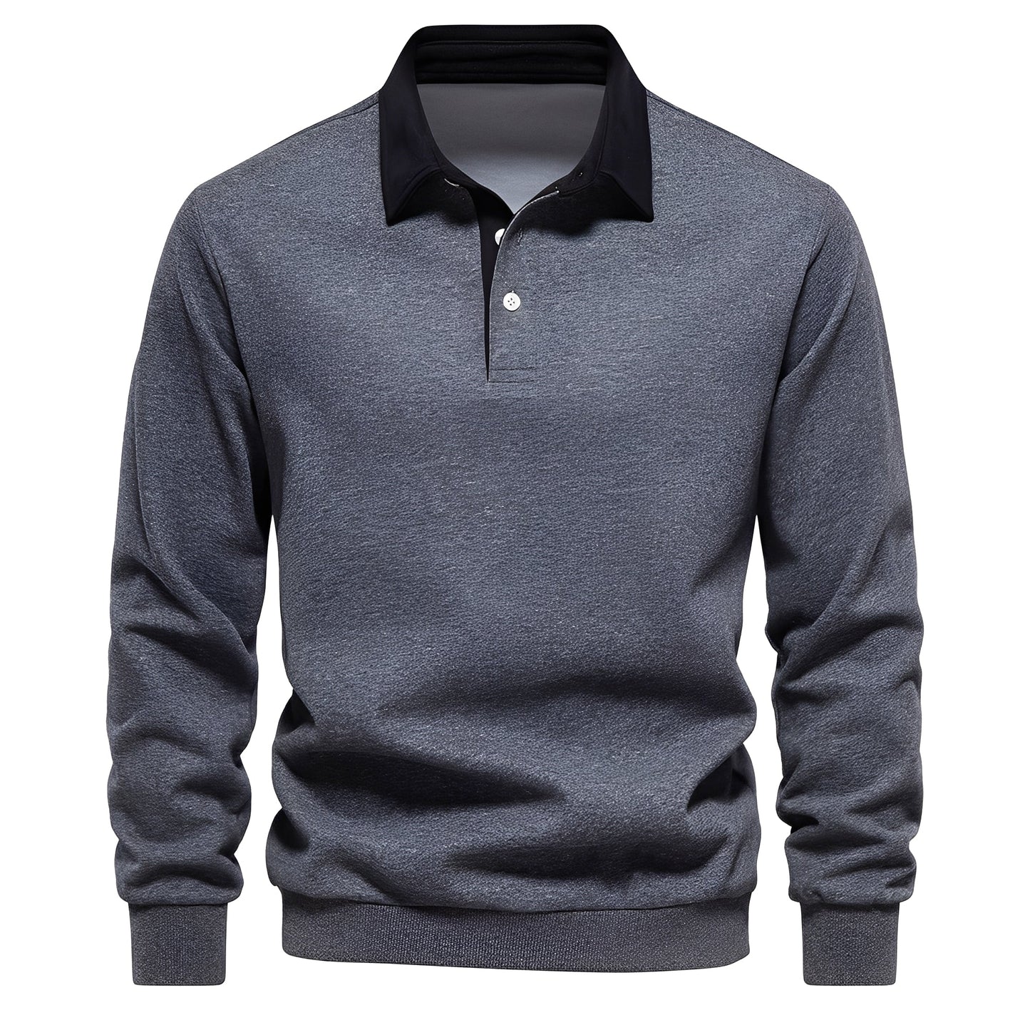Shelton - Polo para Hombre de Manga Larga Casual