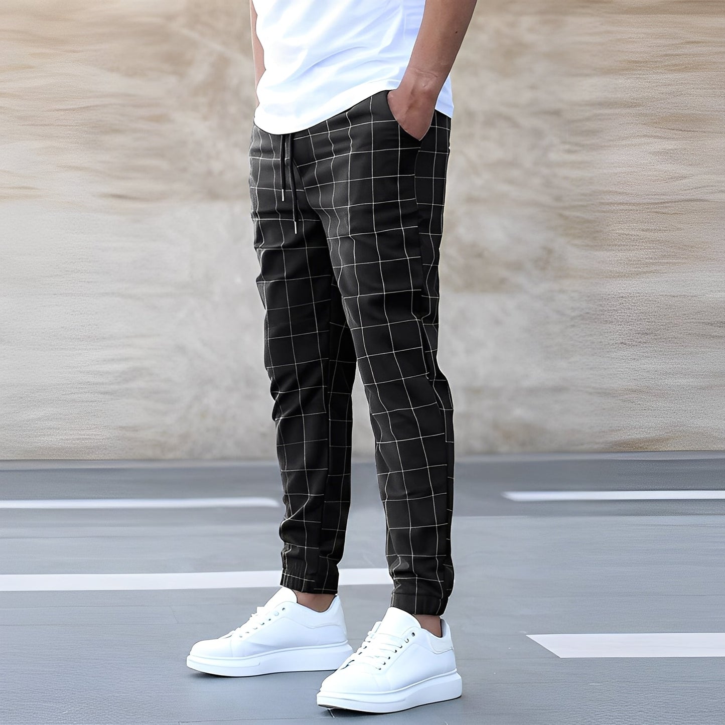 Raynard - Pantalón de cuadros casual para hombres