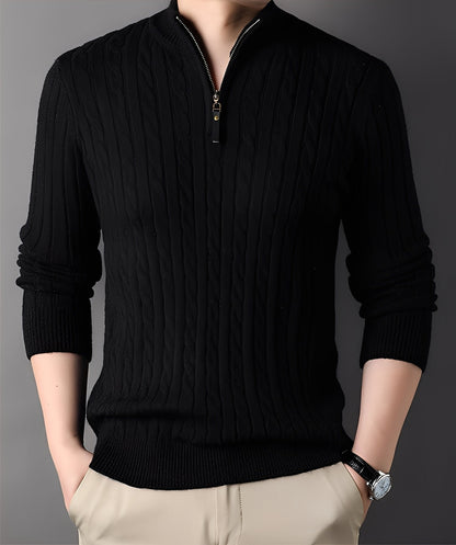 Damian - Jersey moderno de punto con cremallera para hombres