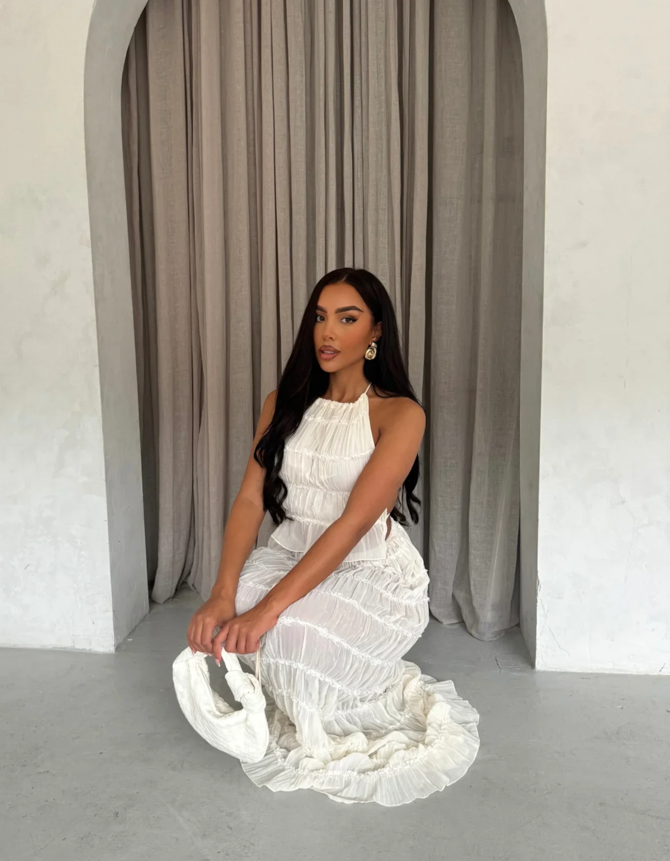 Siria – Conjunto Dos Piezas con Top Halter y Falda Maxi