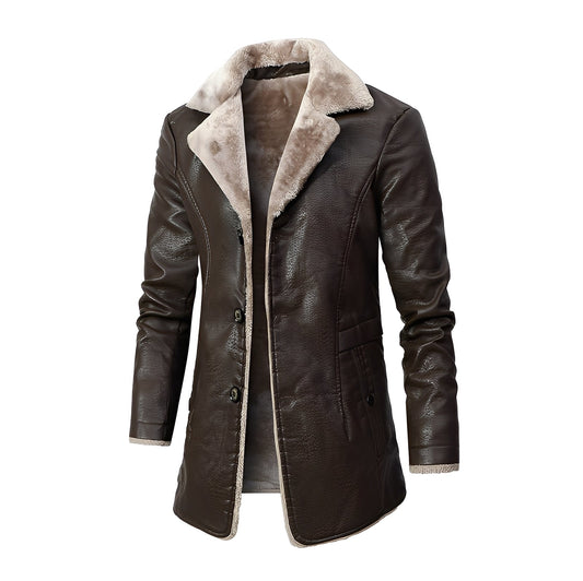 Wilton - Abrigo de peluche casual y caliente para hombres