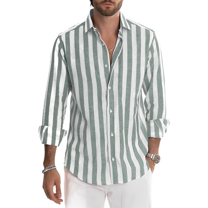 Greyson - Camisa cómoda de verano con rayas para hombres