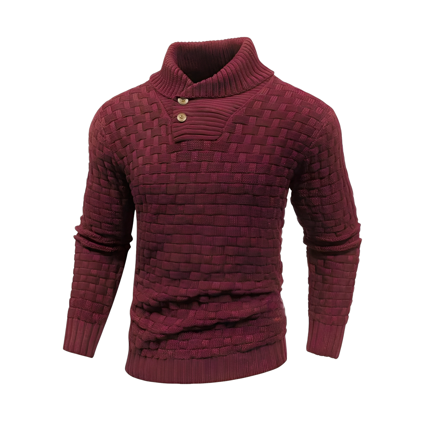 Branson - Suéter de cuello alto para hombres, estilo holgado