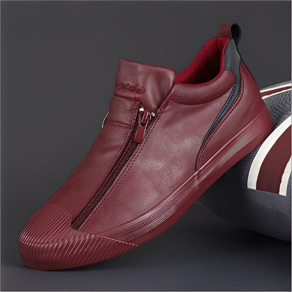 Marcus - Hombres: Zapatos de piel con doble cremallera