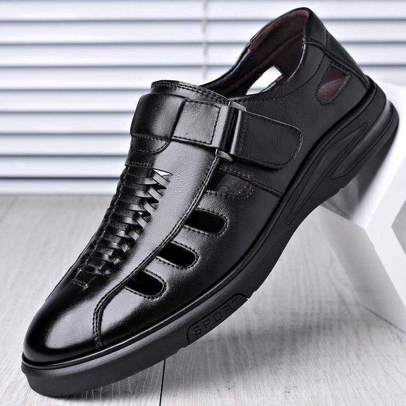 Nelson - Sandalias de cuero perforado para hombres elegantes