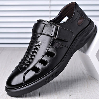 Nelson - Sandalias de cuero perforado para hombres elegantes