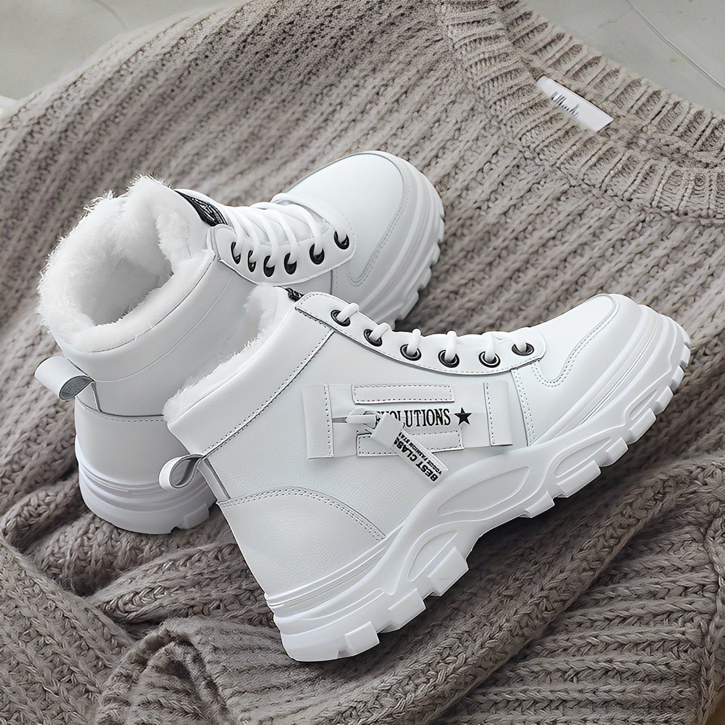 Adamina - Botas altas, cómodas y cálidas para mujer