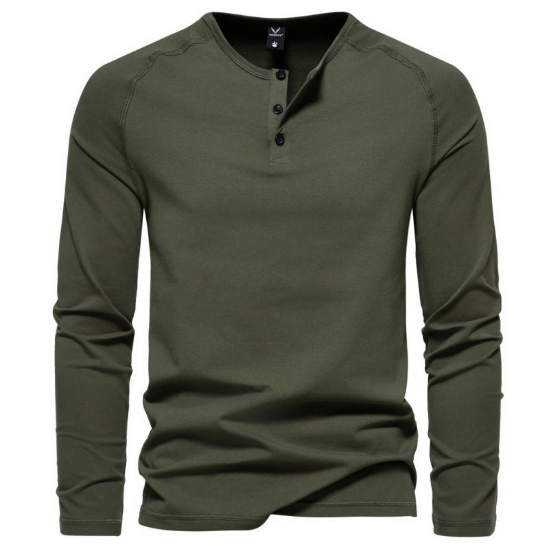 Malcom - Camisa sencilla y casual de manga larga para hombres