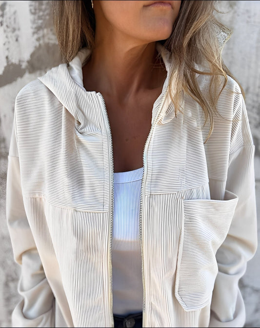 Gillian - Chaqueta de pana casual con capucha para mujeres