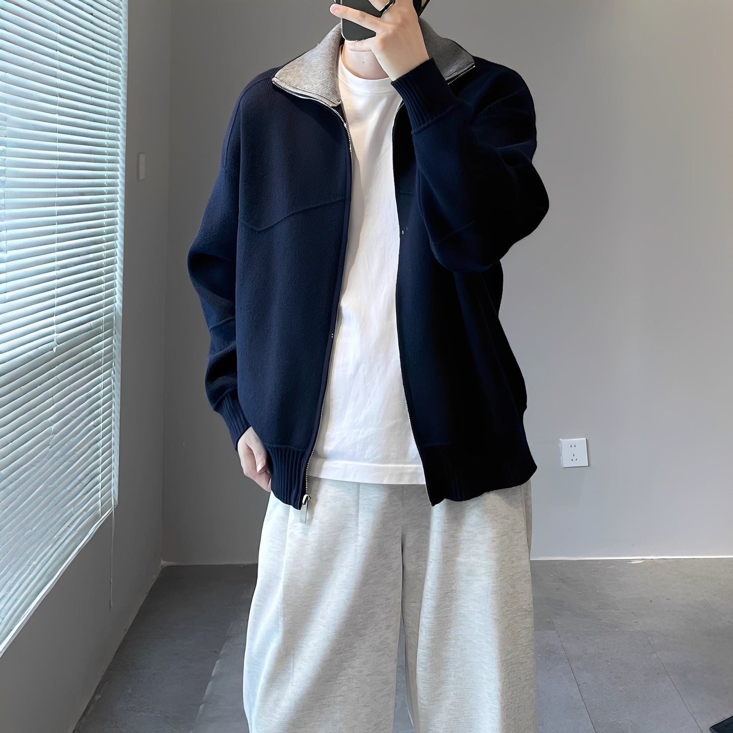 Henry - Cárdigan moderno y holgado para hombres