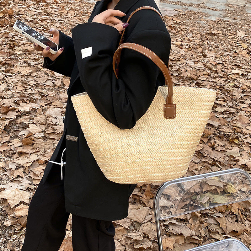 Shelley - Bolso elegante de paja para damas