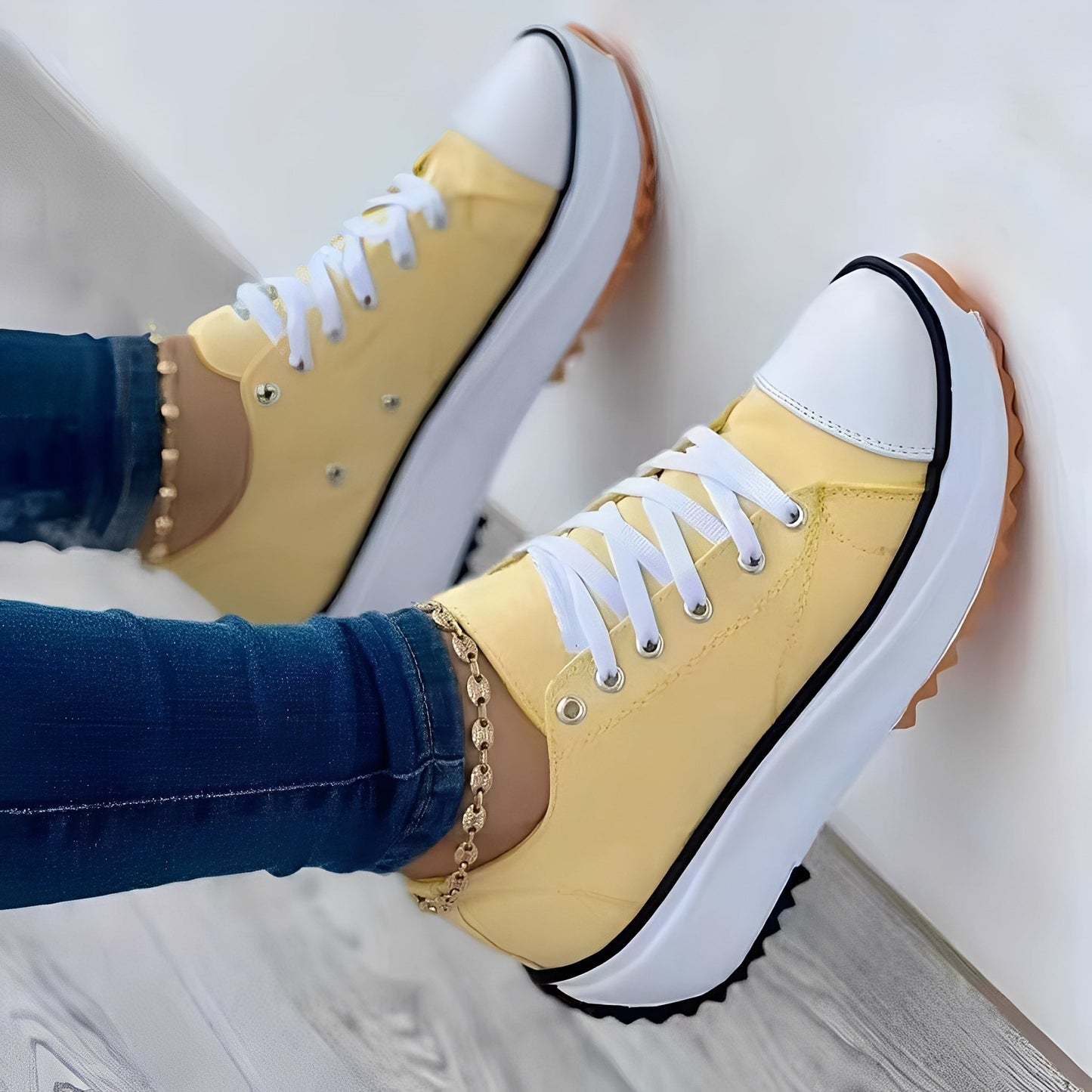 Mellony - Zapatos casuales con suelas gruesas para mujeres