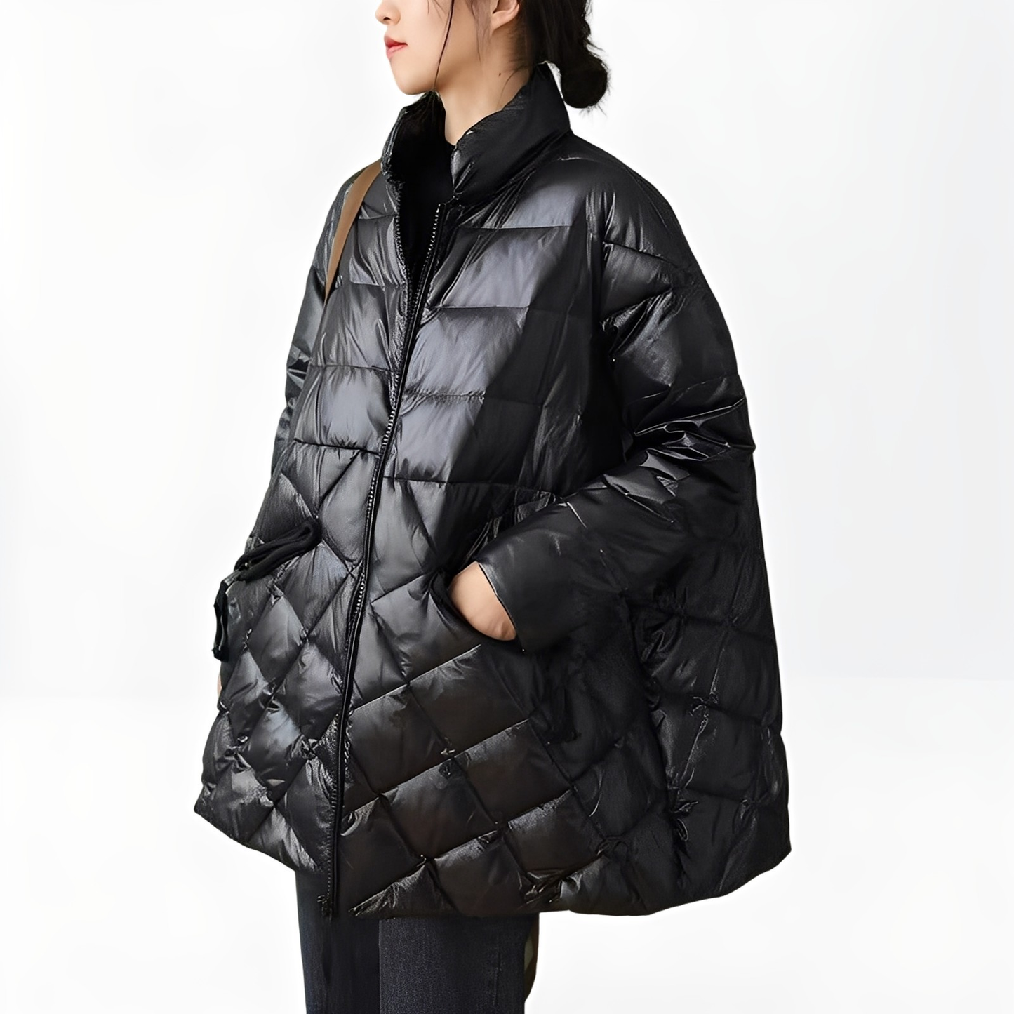 Emily - Chaqueta cálida de plumas con bolsillos con cremallera para mujeres