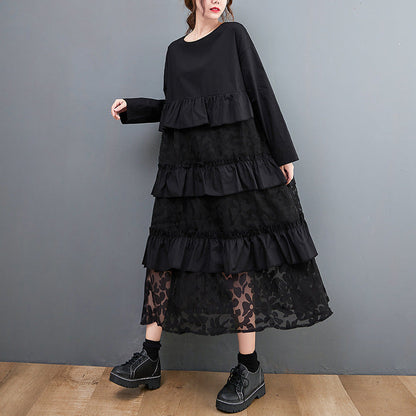 Lauryn - Vestido bohemio informal con volantes para mujer