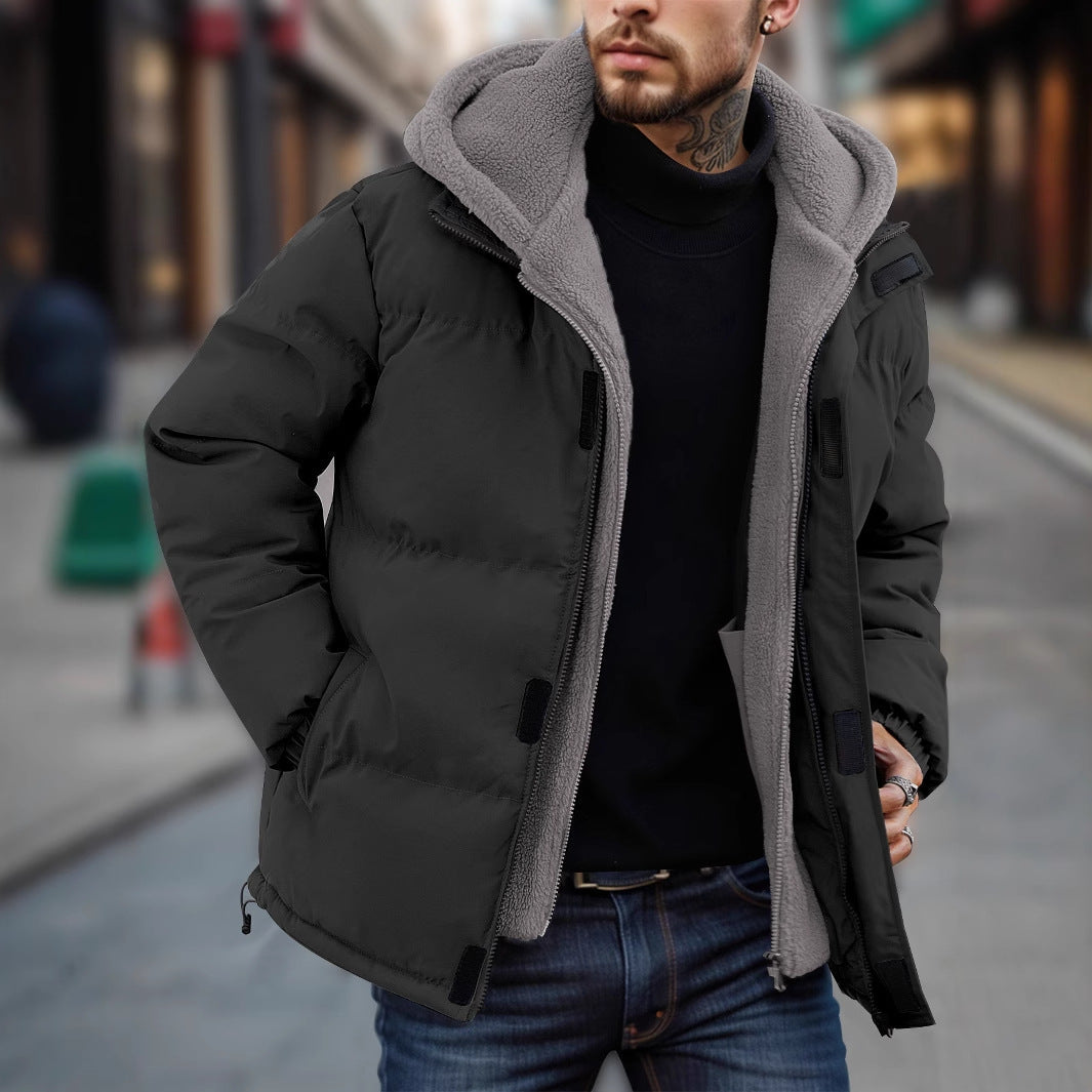 Ritchie - Chaqueta de invierno acolchada gruesa con capucha para hombres