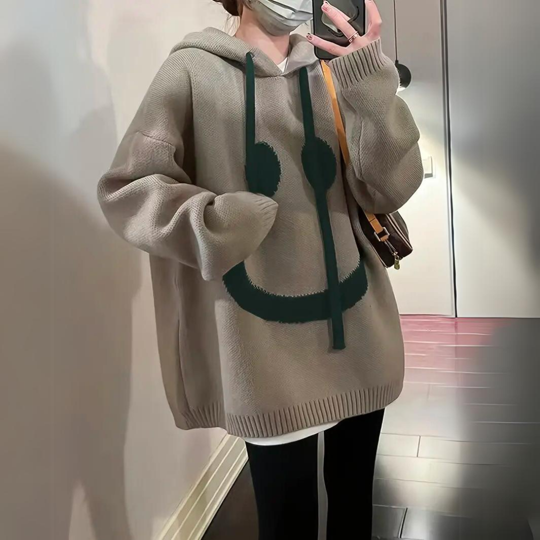 Ephah – Acogedor Smiley-Hoodie con Estampado
