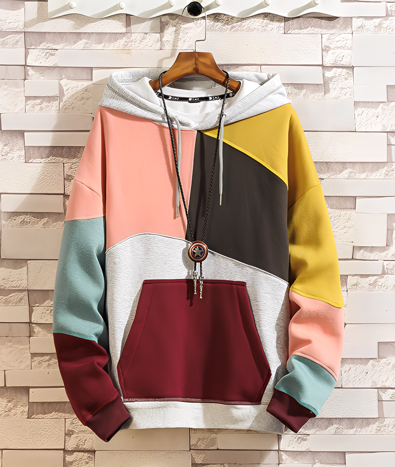 Stephen - Sudadera con capucha amplia y colorida para hombres