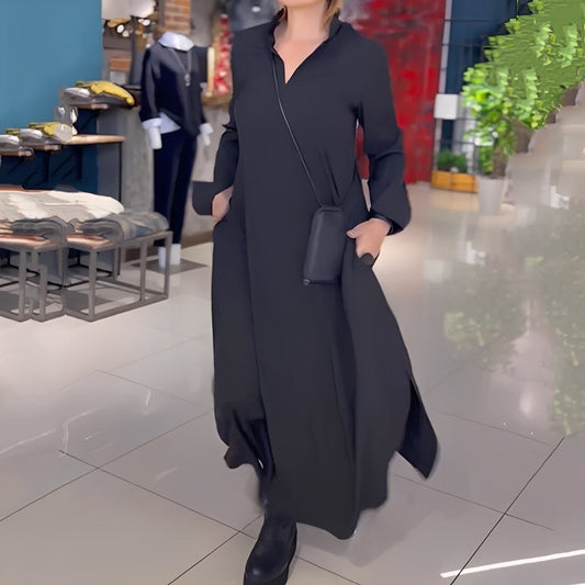 Hélène - Vestido suelto con abertura lateral para mujeres