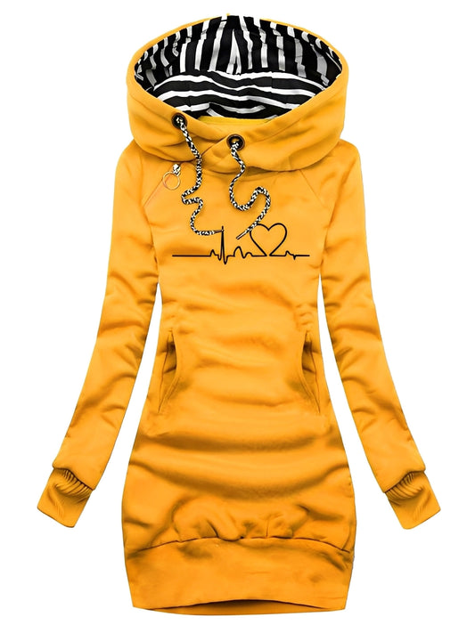 Roxanne - Vestido casual de punto con capucha para mujeres
