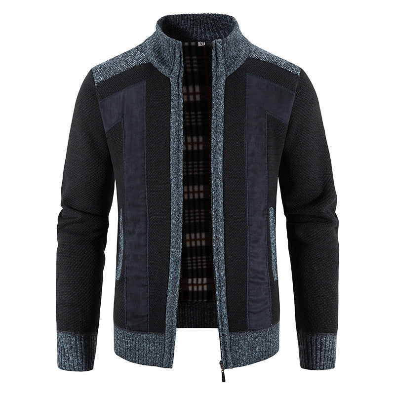 Domenic - Chaqueta de felpa con cremallera para hombres