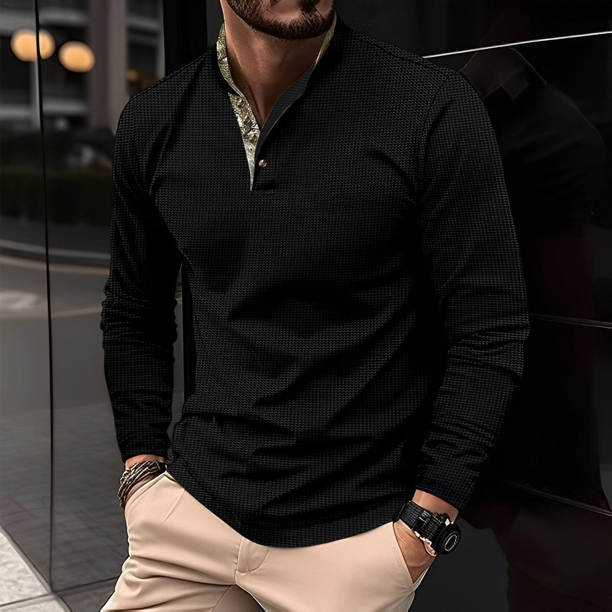 Chester - Polo Hombre Moderno con Cuello de Solapa