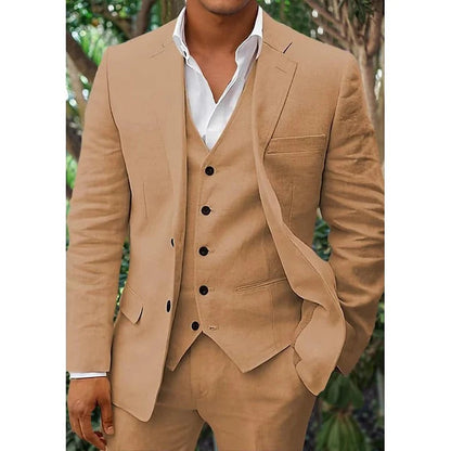 Erik - Set de traje de lino de 3 piezas