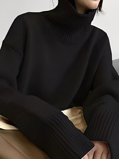 Yvette - Suéter de Cashmere con Cuello Alto para Mujeres