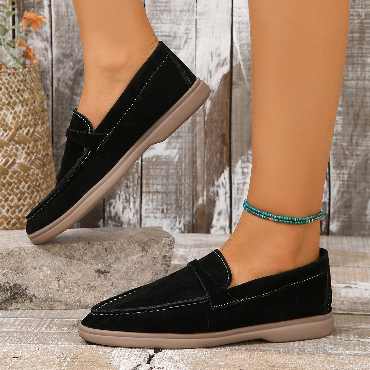Yasmine - Zapatos de Gamuza Clásicos para Mujer