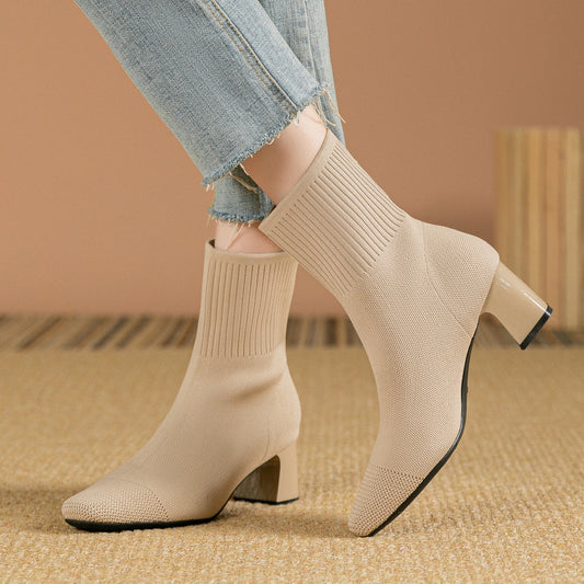 Elisha - Botines cálidos y cómodos con tacón para mujer