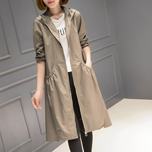 Margarette - Abrigo de lluvia elegante con capucha para mujeres