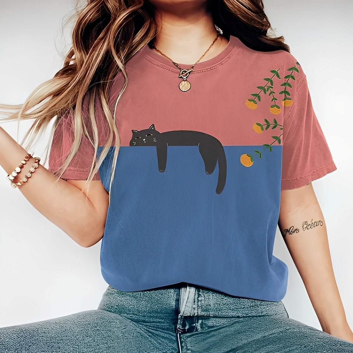 Alvina - Playera casual con diseño para mujer