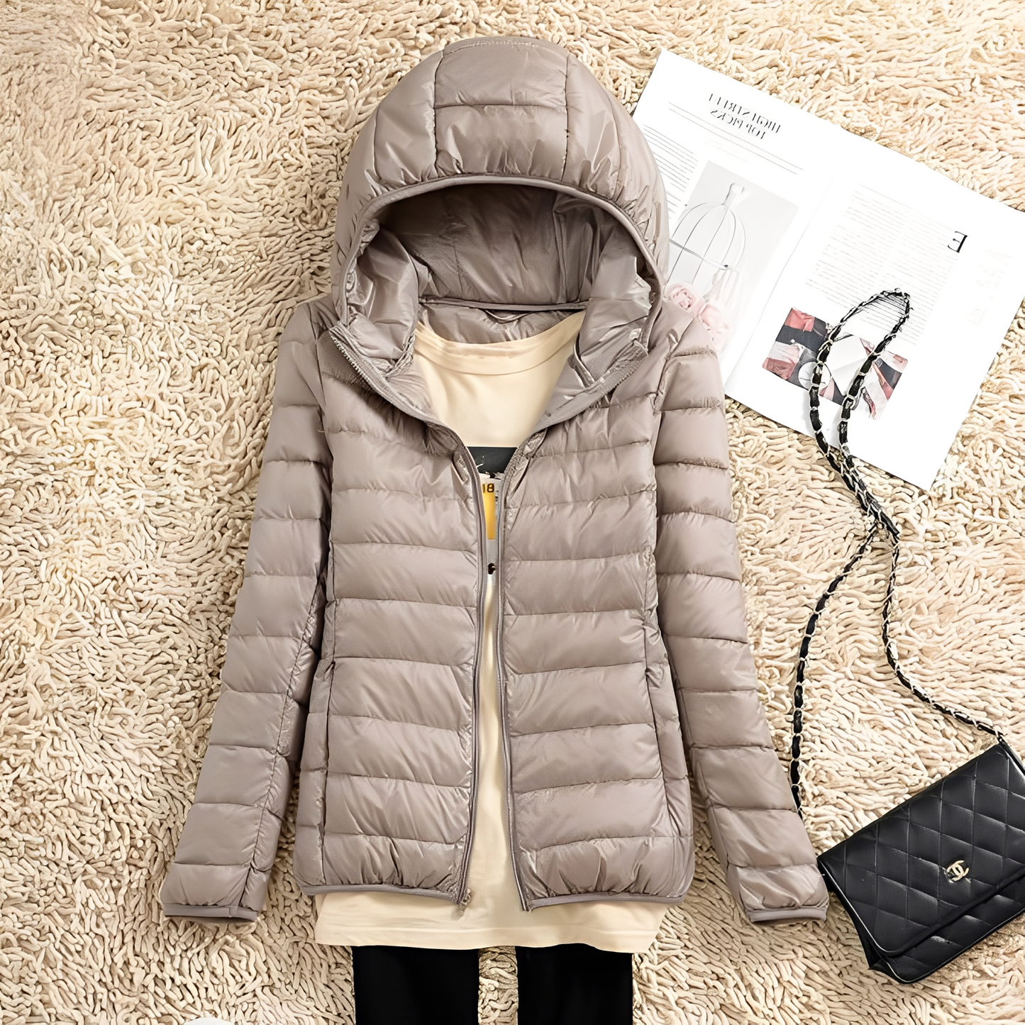 Lyndsay - Chaqueta de plumas ajustada y casual para mujer