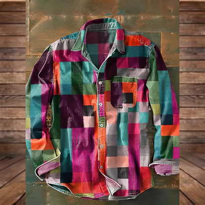 Gontran - Camisa de vestir con bolsillo práctico para hombre