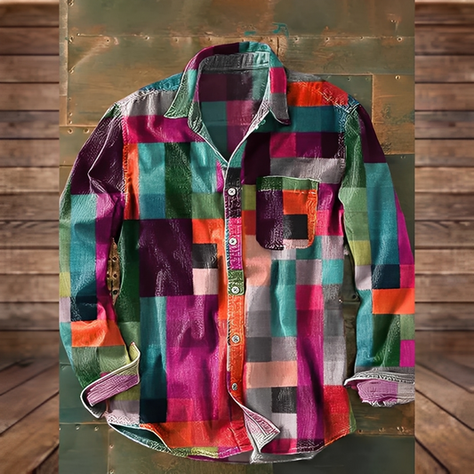 Gontran - Camisa de vestir con bolsillo práctico para hombre