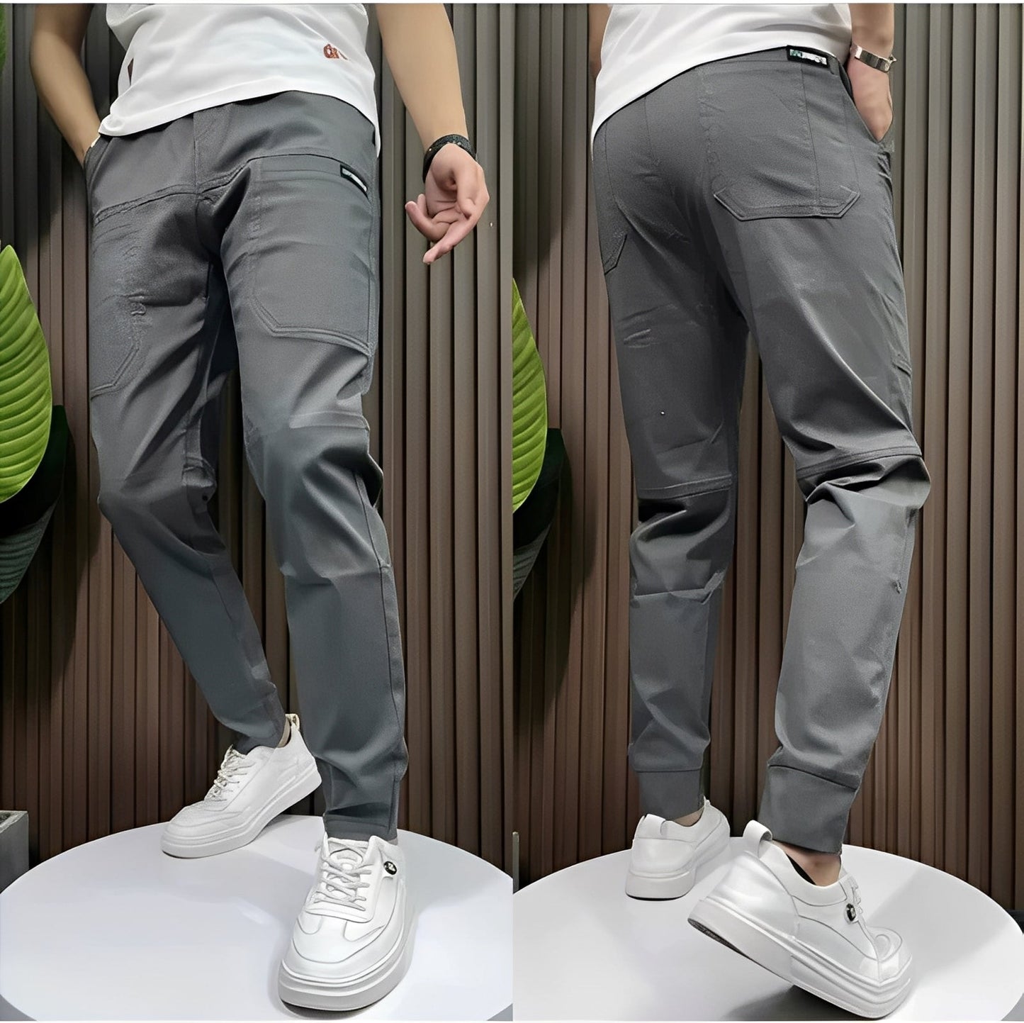 Gauthier - Pantalón cargo elástico para hombre
