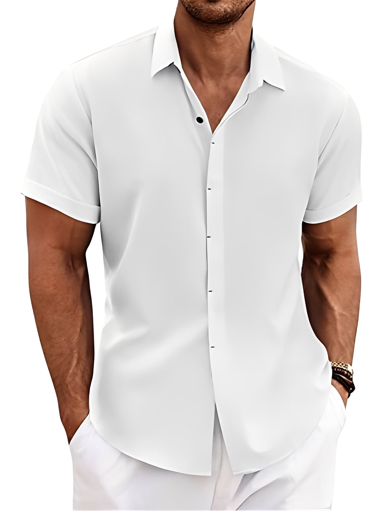 Caelum - Camisa sencilla de manga corta para hombres