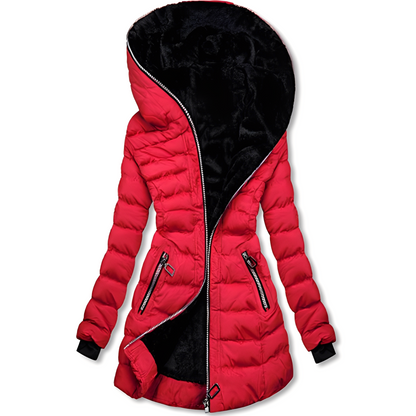 Jasmine - Moderna chaqueta con capucha para invierno de mujeres