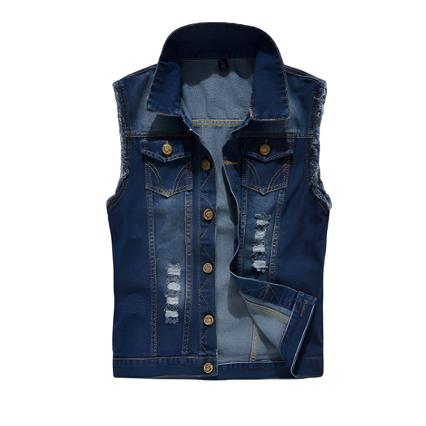 Morley - Chaleco de mezclilla clásico con bolsillos para hombres